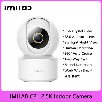 IMILAB Küresel Kamera C21 2.5 K WiFi Kapalı Ev Güvenlik Video Gözetim İnternet 360°Starlight Gece Görüş İçin IMILAB App