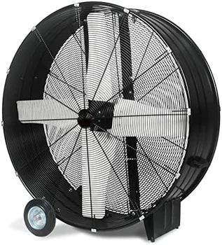 24 İnç Yüksek Hızlı Devirme Kat Davul Fan, 6,937 CFM Ağır Varil Fan Garaj, Depo, sera, Gemi, Bodrum