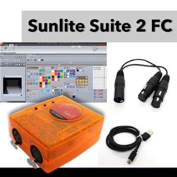 Sahne aydınlatma kumandası Sunlite Paketi 2 FC 1536CH DMX512 Yazılımı DJ Disko Aydınlatma Ekipmanları Kontrol parti ışığı DMX YUER