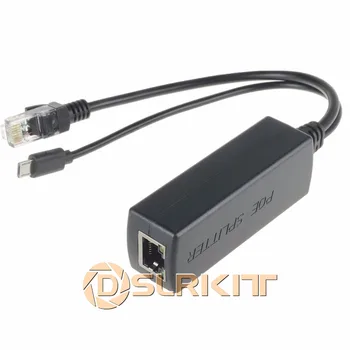 Aktif PoE Splitter mikro USB Ethernet Üzerinden Güç 48V 5V 2.4 A Ahududu Pi için