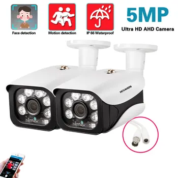5MP AHD CCTV Bullet Analog Kamera Açık Su Geçirmez Analog HD Güvenlik Gözetim Kamera H. 265 XMEYE Yüz Algılama BNC Kamera