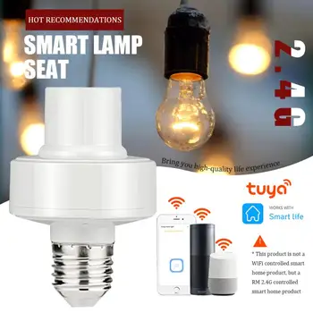 Hogar Inteligente EWeiLing E27 Lamba Soketi Fiş İle Bluetooth Protokolü 2 4g Kablosuz Uzaktan Kumanda Akıllı ışık soketi Kafa