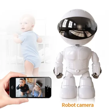 1080P Robot IP Kamera Güvenlik Kamera 360 ° WiFi Kablosuz 2MP güvenlik kamerası Akıllı Ev Video Gözetim P2P Evcil bebek izleme monitörü