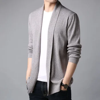 2023 Marka Sonbahar erkek Ceketleri Hırka Kazak Slim Fit Gençlik Palto Erkek Kazak Ceket Giyim