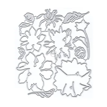 DzIxY Şakayık Çiçek Metal Kesme Ölür Kart Yapımı için Kağıt Kabartma Kalıp Kesim Setleri Albümü El Sanatları 2023 Yeni Şablonlar Şablonlar