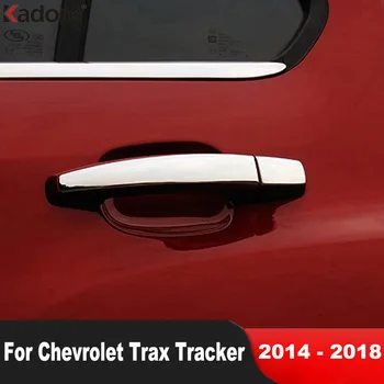Yan Kapı kulp kılıfı Trim İçin Chevrolet Trax Tracker 2014 2015 2016 2017 2018 Krom Kapı Kolları Yakalamak Araba Aksesuarları