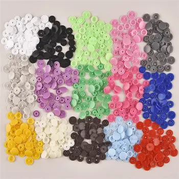 Düğmeler T5 Renkli Reçine Düğmeler Dörtü Bir Arada Çocuk Giyim Plastik Gizli Düğmeler Perde Gizli Düğmeler