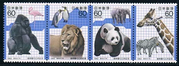 4 Adet / takım Japonya Posta Pulları, 1982, Hayvan Pulları, Gerçek Orijinal Pul Koleksiyonu için, MNH