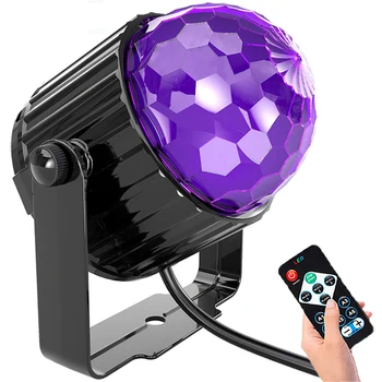 CE Yeni 6W UV Mor LED Kristal Sihirli Top Led Lamba Lazer ışığı DJ Düğün Noel Projektör Parti Disko Kulübü ev
