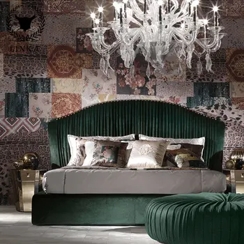 İtalyan tarzı ışık lüks ana yatak odası modern büyük daire modern villa 1.8 metre büyük yatak high-end özelleştirme