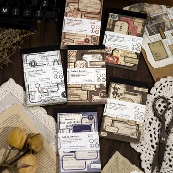 20 adet / takım Vintage Sınır Etiket Mektubu Malzeme Çıkartmalar Önemsiz Günlük DIY Scrapbooking Kart Yapımı Arka Plan dekorasyon kağıdı