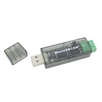 Mini USBCAN CAN Analizörü Destekler İkincil Geliştirme CANopen J1939 DeviceNet USBCAN Hata Ayıklayıcı
