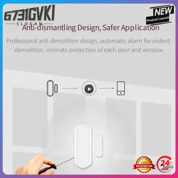 1 ~ 8 ADET Tuya Akıllı Wifi Kapı Sensörü Mıknatıs Pencere / kapı Durumu Dedektörü Akıllı Yaşam App Bildirim İtme Alarmı Alexa İle Çalışmak