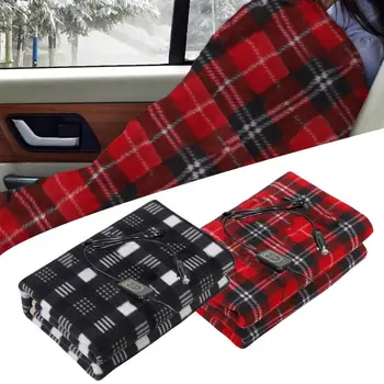 Isıtmalı battaniye 12 V Sıcak Araba ısıtıcılı battaniye Sonbahar Kış Seyahat Kamp 3 ısı Ayarları 45 Dakika Zamanlayıcı Otomatik ısıtıcılı battaniye