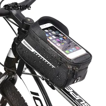 Yağmur geçirmez Bisiklet Ön Çerçeve Dokunmatik Ekran Telefonu Çantası MTB Üst Tüp Su Geçirmez Smartphone Dokunmatik Ekran Kılıf Holde