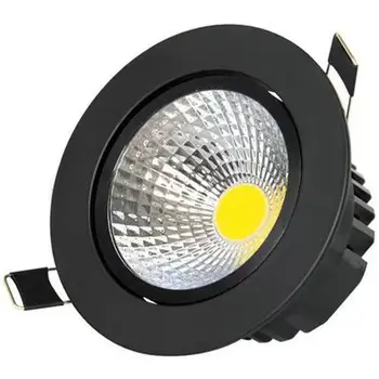 1 Adet / grup asil tüm alüminyum kısılabilir LED Downlight su geçirmez sıcak beyaz soğuk beyaz gömme LED lamba Spot ışık 220V 110V ev
