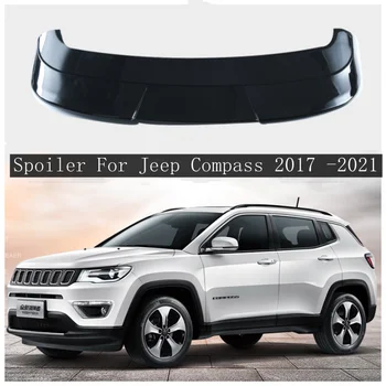 Jeep Pusula 2017 İçin uyar 2018 2019 2020 2021 2022 Yüksek Kaliteli ABS Boya ve ABS Karbon Arka Bagaj Dudak Çatı Spoiler Splitter