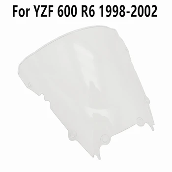 Fit YZF 600 Rüzgar Deflectore Cam Kongre Siyah Şeffaf Ön Cam Yamaha R6 636 1998-1999-2000-2001-2002