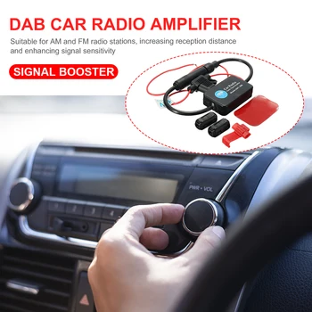 12V DAB Araba anten yükseltici Anti-parazit FM / AM sinyal anteni Radyolar Evrensel Otomatik Anten Amp Boost Amp Otomobil Parçaları