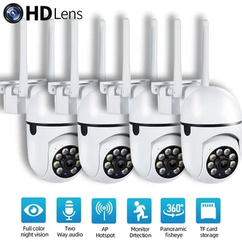 1/4 ADET Kamera Wifi HD PTZ Açık Kablosuz Video Gözetim Ev IP Monitör Güvenlik Korumak Akıllı İzleme Alarmı Gece Görüş