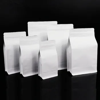 50 ADET 3D Stand Up Beyaz Kağıt + Folyo Kakma Kilitli Torba Açılıp Kapanabilir Noel Aperatif Kahve Tahıl Çay Şeker Çikolata Hediyeler Torbalar
