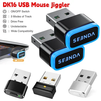 DK16 USB Fare Jiggler Saptanamayan 3 Modları Anti-uyku Fare Taşıyıcı Ücretsiz Sürücü Açık Kapalı Düğme Tak ve Çalıştır Bilgisayar Fare PC