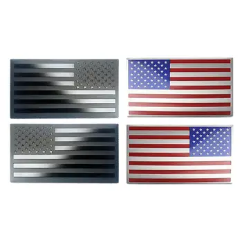 1 Çift bayrak araba vatansever çıkartmaları çıkartmaları alüminyum yaygın olarak kullanılan dekorasyon