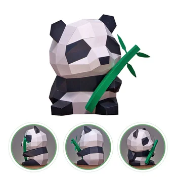 Hayvan 3d kağıt modeli ışık ev dekorasyonu ev el sanatları paketi Panda Origami sevimli hayvan şekli DIY el yapımı