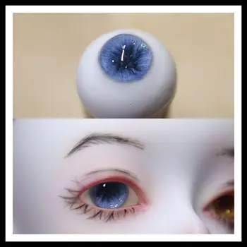 Mavi Gözler Reçine BJD Bebek Aksesuarları Göz Küresi 14mm / 16mm İçin 1/4 1/3 BJD SD Bebek DIY El Yapımı Göz Küresi