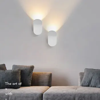 LED rocker duvar lambası, yaratıcı duvar iç mekan lambası yatak odası, başucu, İskandinav tarzı oturma odası, arka plan duvar, koridor ışık