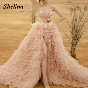 Zarif Zarif Katmanlı Akşam Parti Elbiseler Kadın Glitter Sevgiliye Kolsuz Backless Abiye giyim De Gala Custom Made