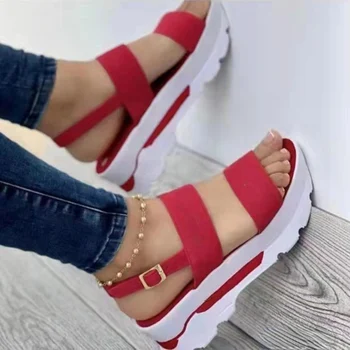 Kadın Sandalet Hafif Takozlar Ayakkabı Kadınlar için Yaz Sandalet platform topuklu ayakkabı Sandalias Mujer Rahat Yaz Ayakkabı