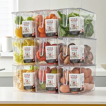 GİANXİ Buzdolabı Saklama kollu kutu Mutfak Özel Gıda sınıfı Kutuları Meyve Sebze Taze tutma Organizatör