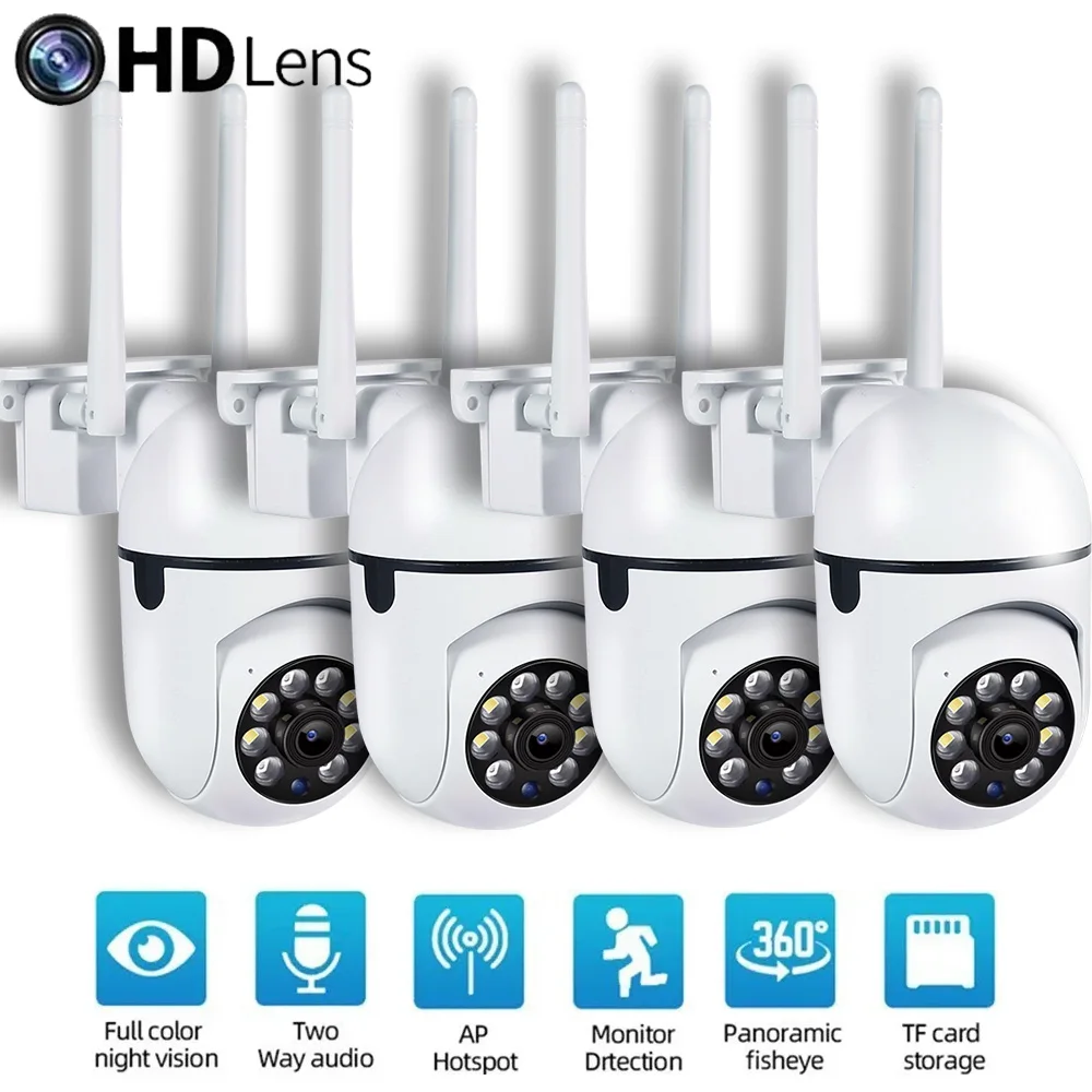 1/4 ADET Kamera Wifi HD PTZ Açık Kablosuz Video Gözetim Ev IP Monitör Güvenlik Korumak Akıllı İzleme Alarmı Gece Görüş . ' - ' . 0