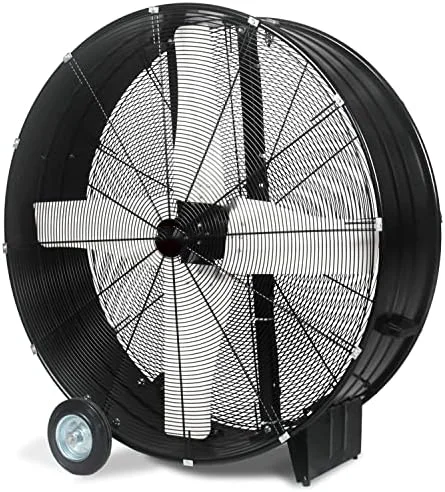 24 İnç Yüksek Hızlı Devirme Kat Davul Fan, 6,937 CFM Ağır Varil Fan Garaj, Depo, sera, Gemi, Bodrum . ' - ' . 0