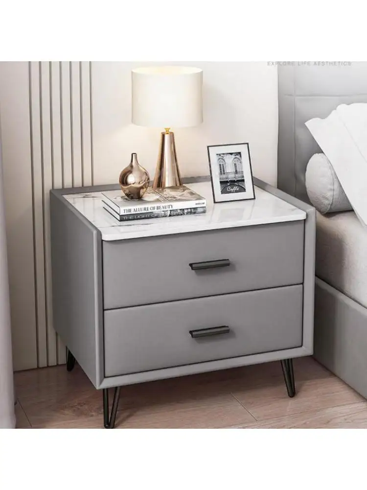 Başucu masa basit modern ışık lüks küçük yatak odası depolama dolabı ev depolama dolabı İtalyan high-end komodin . ' - ' . 0