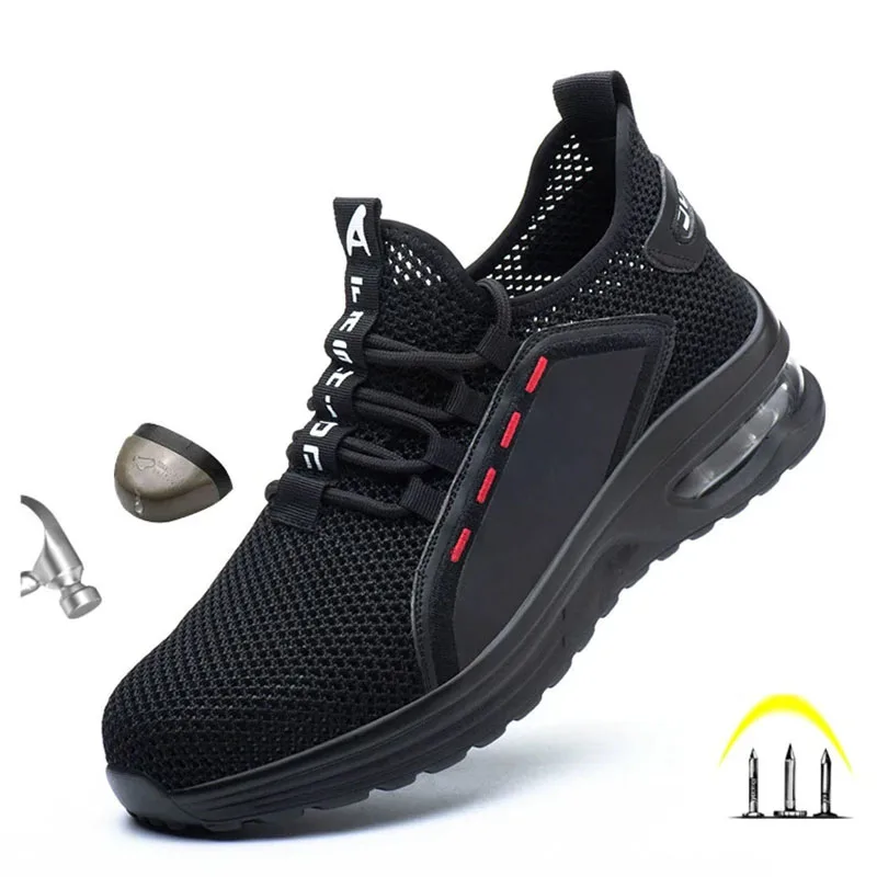 Içi boş Nefes Çelik Ayak Botları iş ayakkabısı Hafif Güvenlik iş ayakkabısı Anti-kaygan Erkekler İçin Erkek İş Spor Ayakkabı . ' - ' . 0