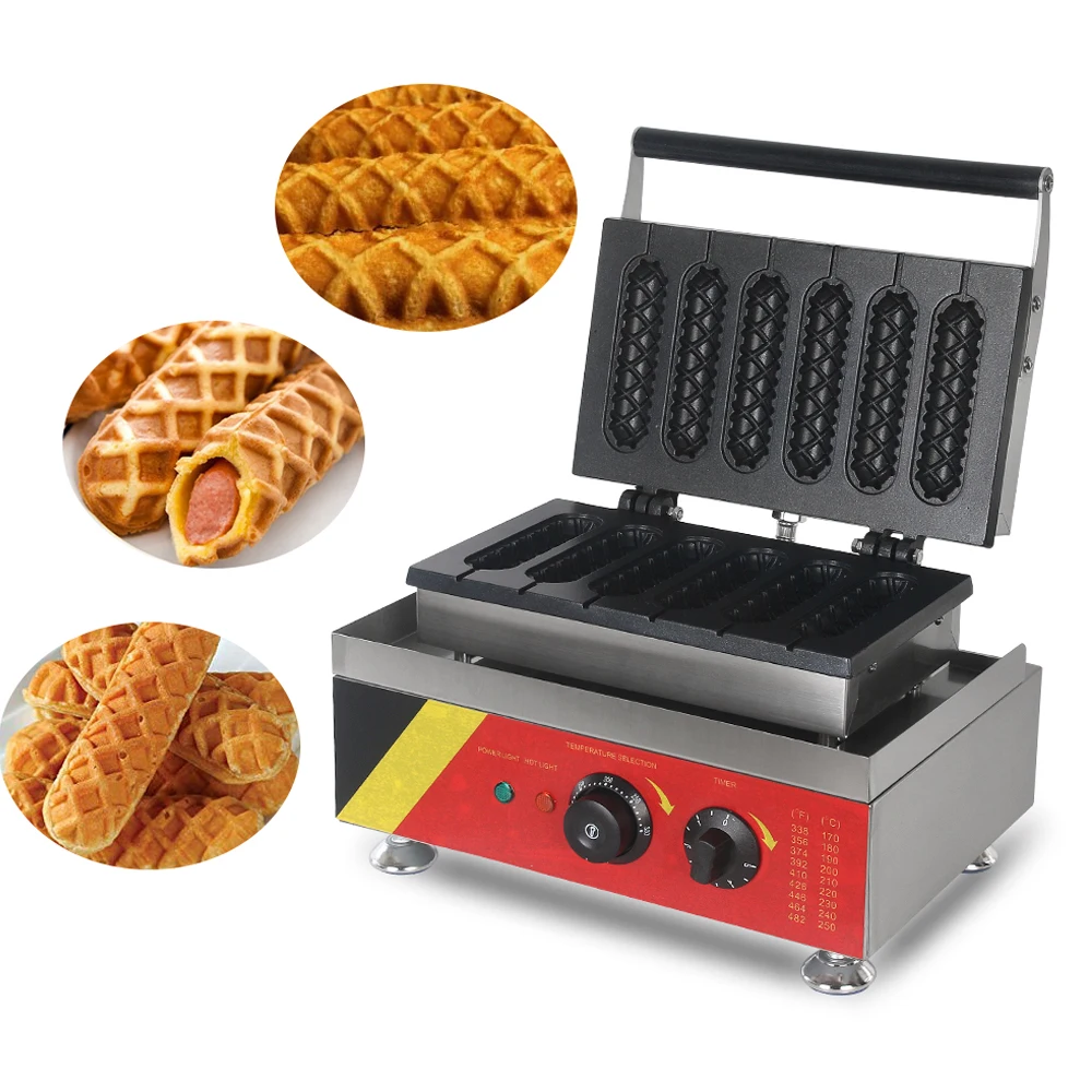 1500W Elektrikli Muffin Hot Dog Waffle makinesi yapışmaz Fransız Muffin Sosis Makinesi Hot Dog Waffle Makinesi . ' - ' . 1