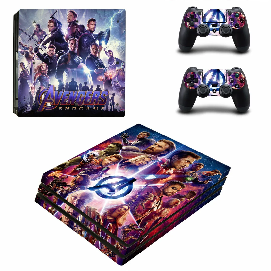 Avengers Cilt Sticker Oyun Konsolu koruyucu film için PS4pro PS4 Pro Konsolu ve 2 Oyun Kontrolörleri PS4 Pro Cilt Sticker . ' - ' . 1