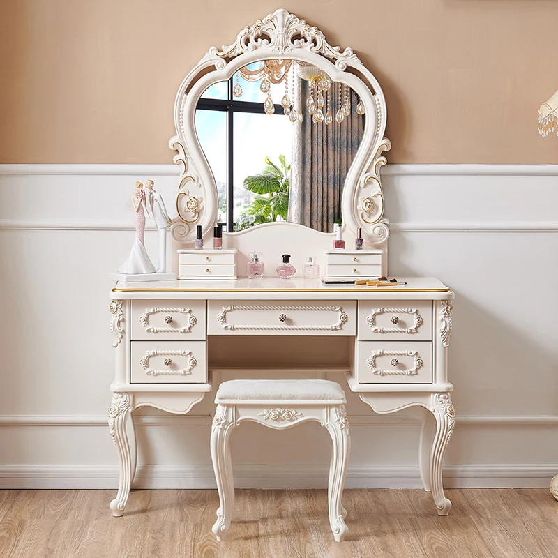 Iskandinav Lüks makyaj masası makyaj aynası Çekmeceli Modern makyaj masası Beyaz Oturma Odası Tavolo Trucco yatak odası mobilyası WZ50VT . ' - ' . 1