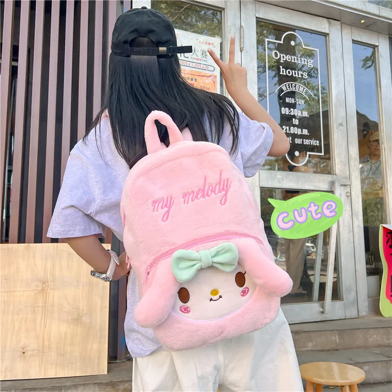 Sanrio Kuromi Melodi Cinnamoroll Sevimli Sırt Çantası omuz çantası Çanta Anime Kawaii Çok Yönlü Sırt Çantaları Kız Çocuk Çantası . ' - ' . 1