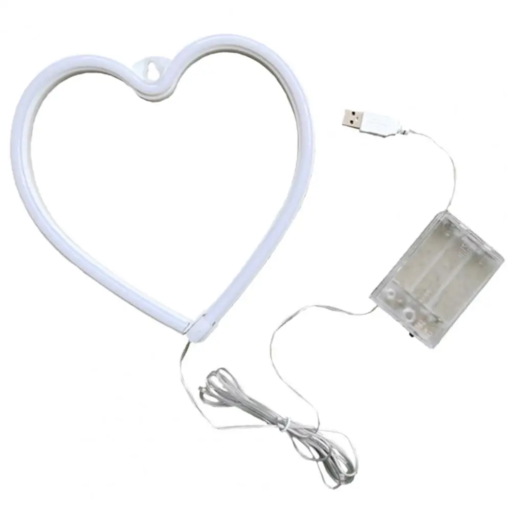 Çekici LED ışık romantik dekoratif PVC kalp Neon Burcu Sevgililer günü gece lambası . ' - ' . 1