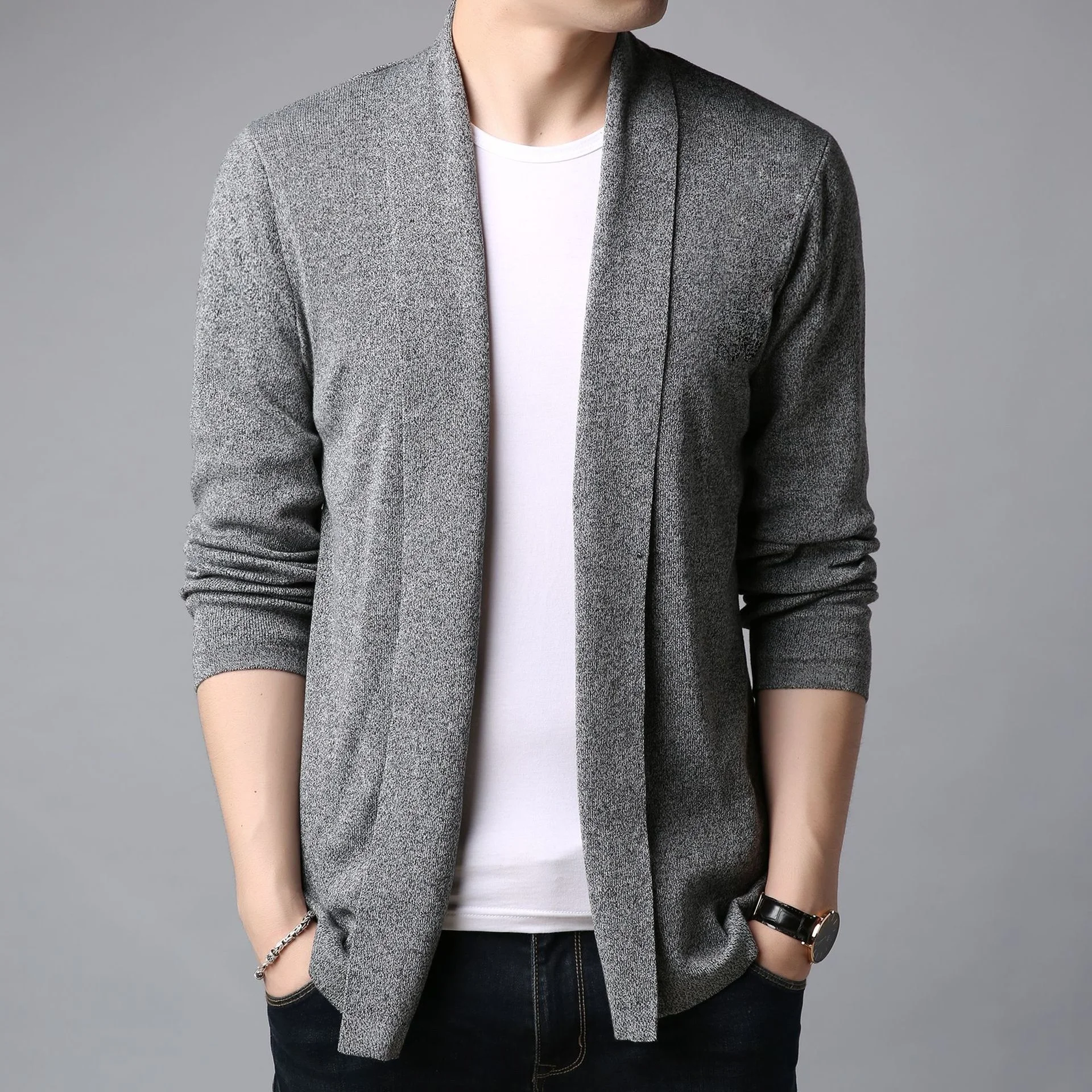 2023 Marka Sonbahar erkek Ceketleri Hırka Kazak Slim Fit Gençlik Palto Erkek Kazak Ceket Giyim . ' - ' . 2