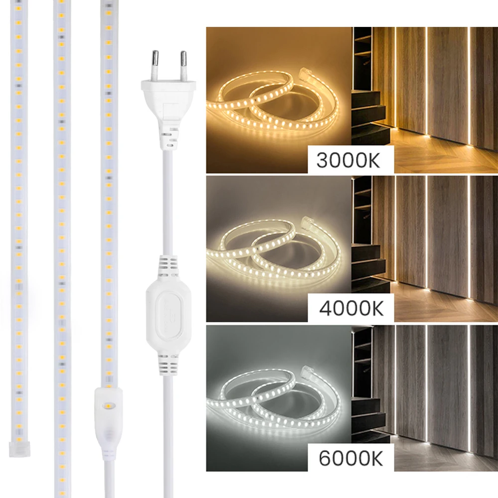 220 V LED şerit 2835 yüksek Güvenlik yüksek parlaklık 120 LEDs/m esnek LED bant açık su geçirmez LED karıştırma ışığı . ' - ' . 2
