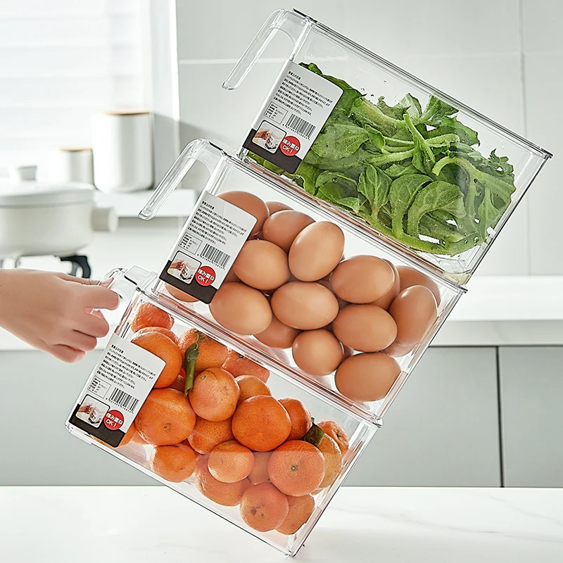 GİANXİ Buzdolabı Saklama kollu kutu Mutfak Özel Gıda sınıfı Kutuları Meyve Sebze Taze tutma Organizatör . ' - ' . 2