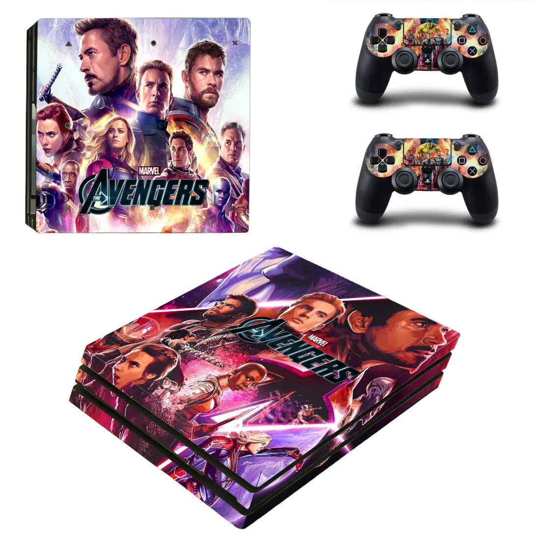 Avengers Cilt Sticker Oyun Konsolu koruyucu film için PS4pro PS4 Pro Konsolu ve 2 Oyun Kontrolörleri PS4 Pro Cilt Sticker . ' - ' . 3