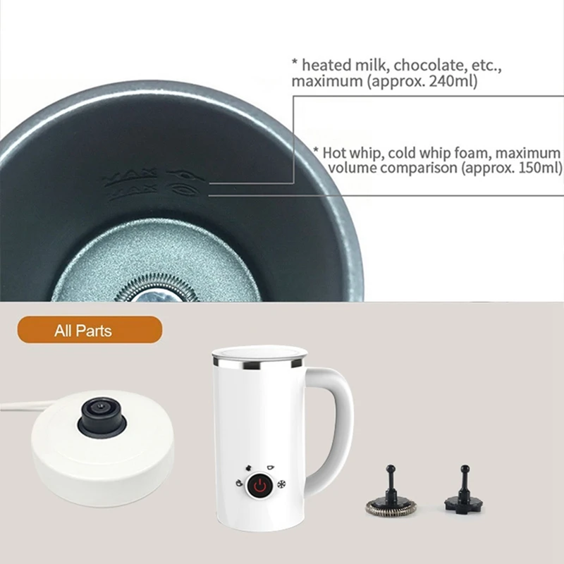 Elektrikli süt köpürtücü Makinesi İsıtıcı Otomatik Süt Hızlı Isıtma Paslanmaz Çelik İç köpük makinesi Beyaz . ' - ' . 3