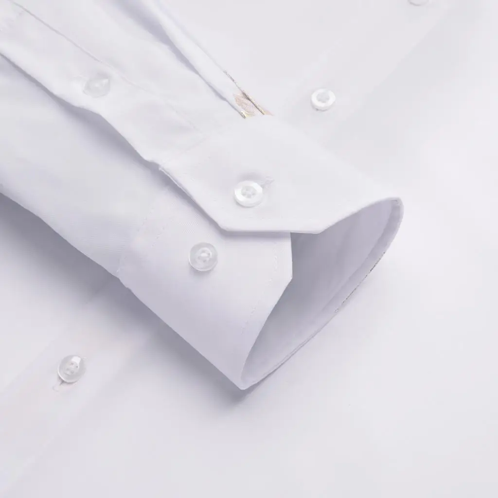 Hi-Kravat Beyaz İpek Erkek Gömlek Yaka Yaka Yaz bahar uzun kollu elbise Elbise Gömlek Hawaii Yumuşak Bluz Erkek Düğün İş XL . ' - ' . 3