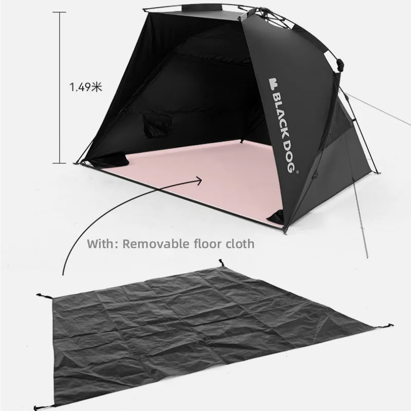 Naturehike-Blackdog 2-3 Kişi Su Geçirmez Kamp Çadırı Açık Tur Güneş koruma Otomatik Çadır Plaj Taşınabilir Yağmur Geçirmez Çadır . ' - ' . 3
