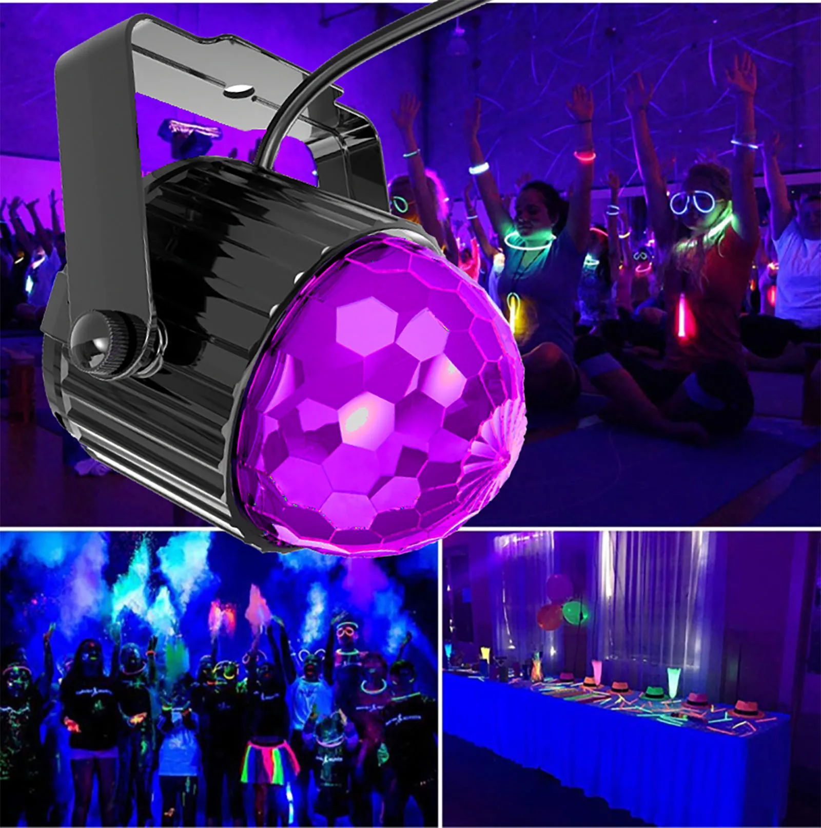 CE Yeni 6W UV Mor LED Kristal Sihirli Top Led Lamba Lazer ışığı DJ Düğün Noel Projektör Parti Disko Kulübü ev . ' - ' . 4